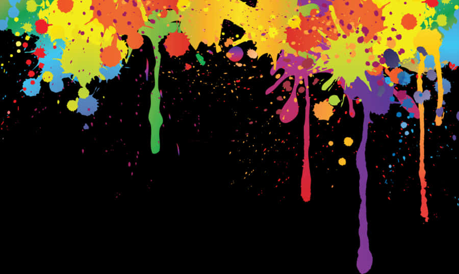 Colorful Paint Splash Dripping Effect