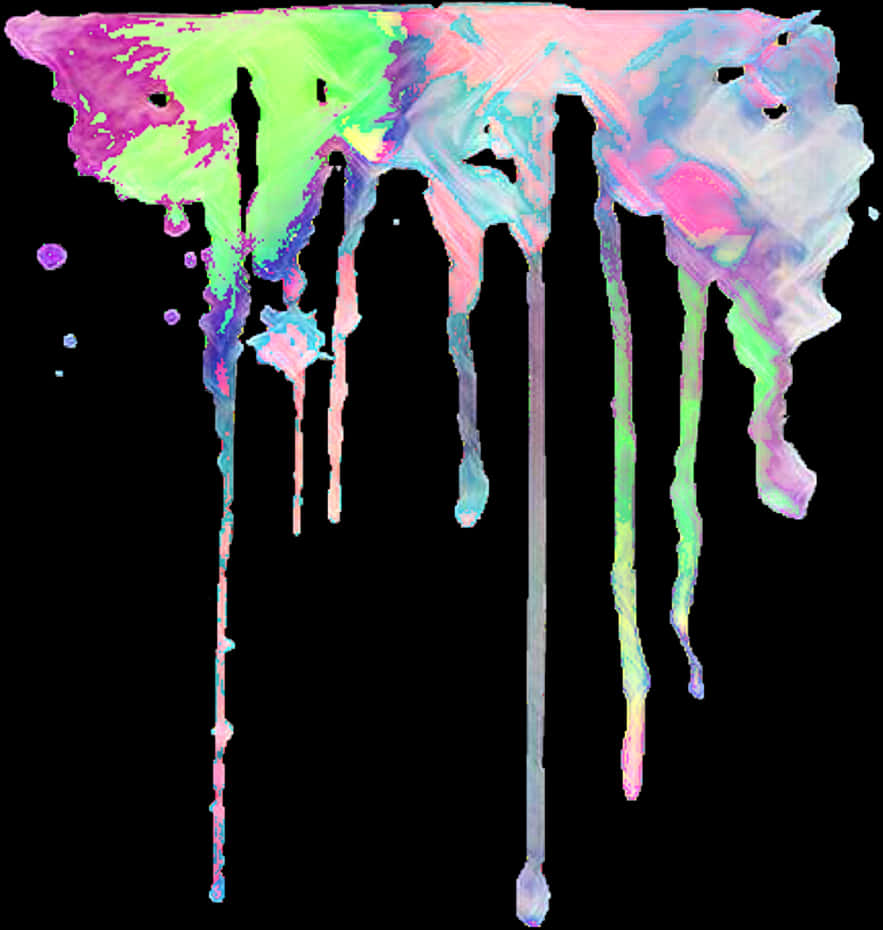 Colorful Paint Splash Iridescent Effect