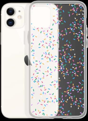 A Group Of Cell Phones With Sprinkles On Them