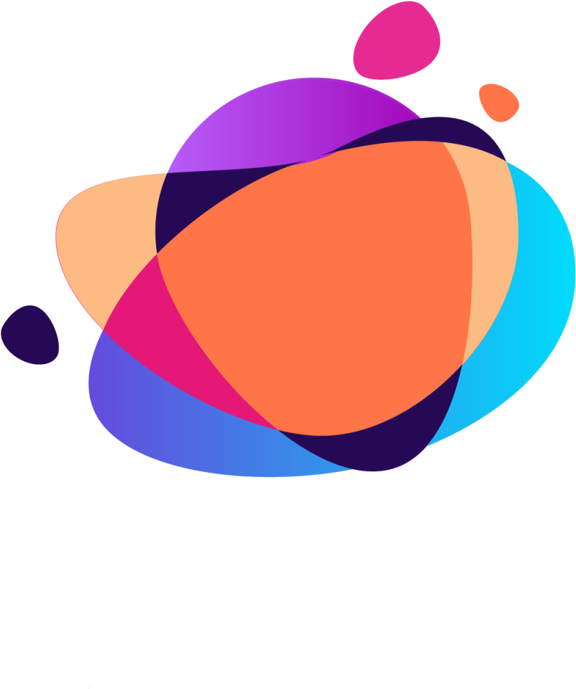 A Colorful Ovals On A Black Background