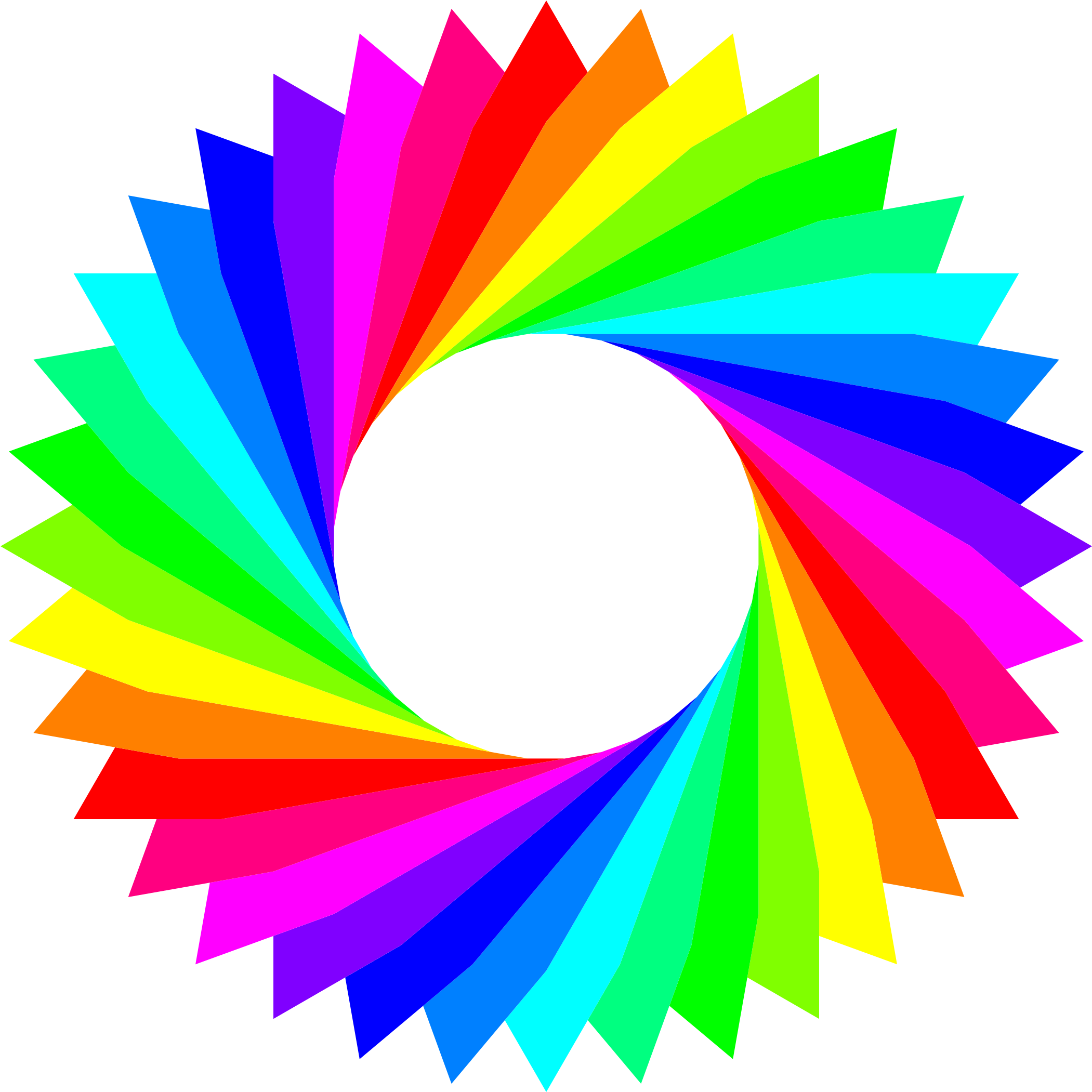 A Rainbow Colored Spiral With Black Background