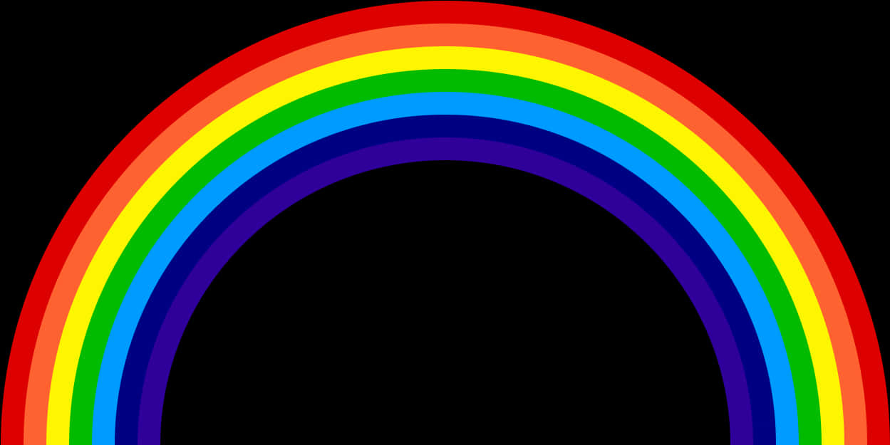 A Rainbow On A Black Background
