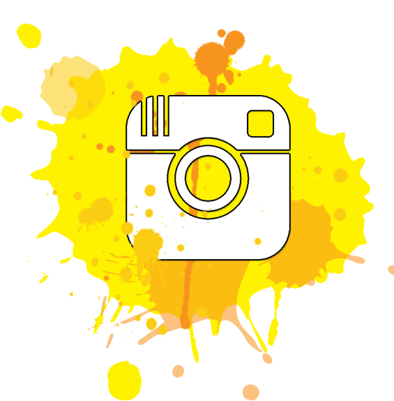 A Yellow And White Camera Logo