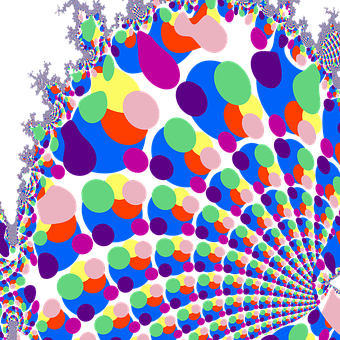 A Colorful Circle Pattern On A Black Background