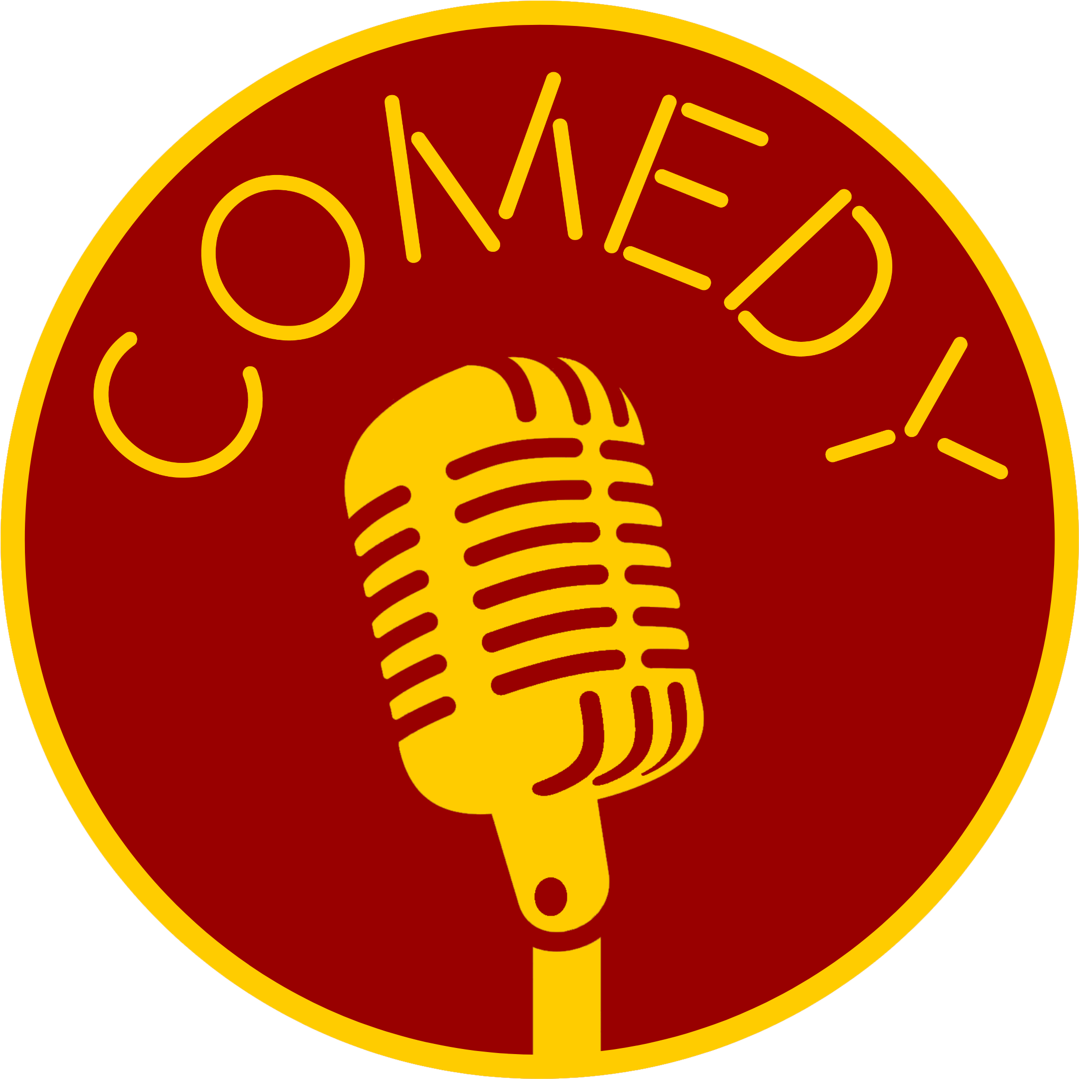 A Logo With A Microphone