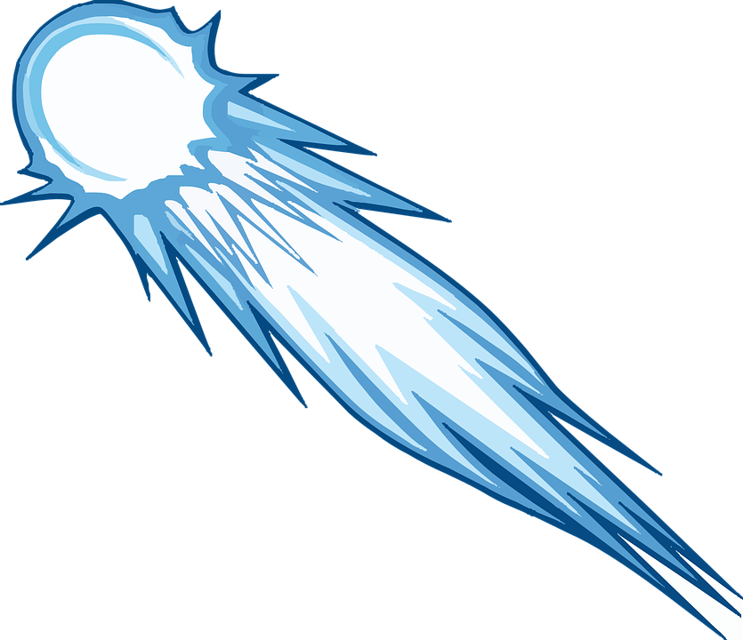 A Blue And White Comet