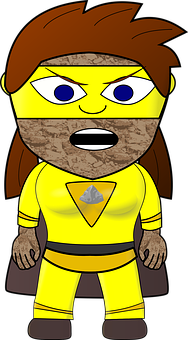 A Cartoon Of A Woman Wearing A Yellow Garment