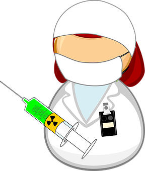 A Cartoon Of A Doctor With A Syringe