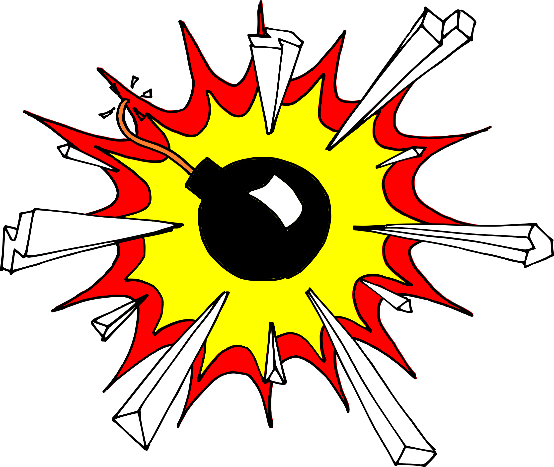 A Cartoon Of A Bomb Exploding