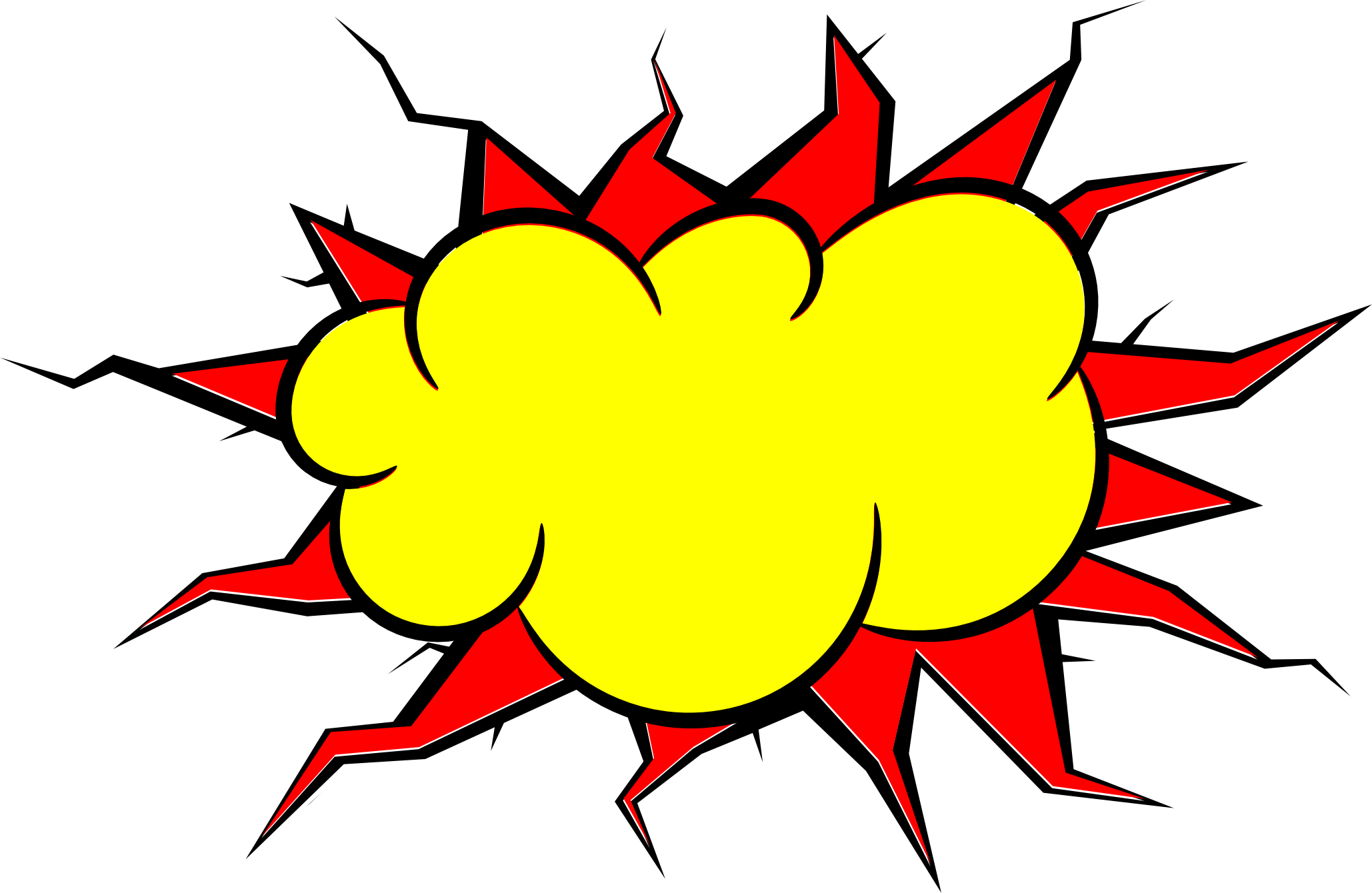 A Yellow And Red Explosion