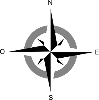 A Black And White Compass