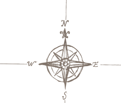 A Compass On A Black Background