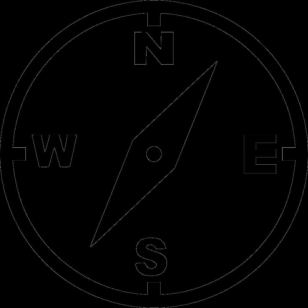 A Black And White Compass