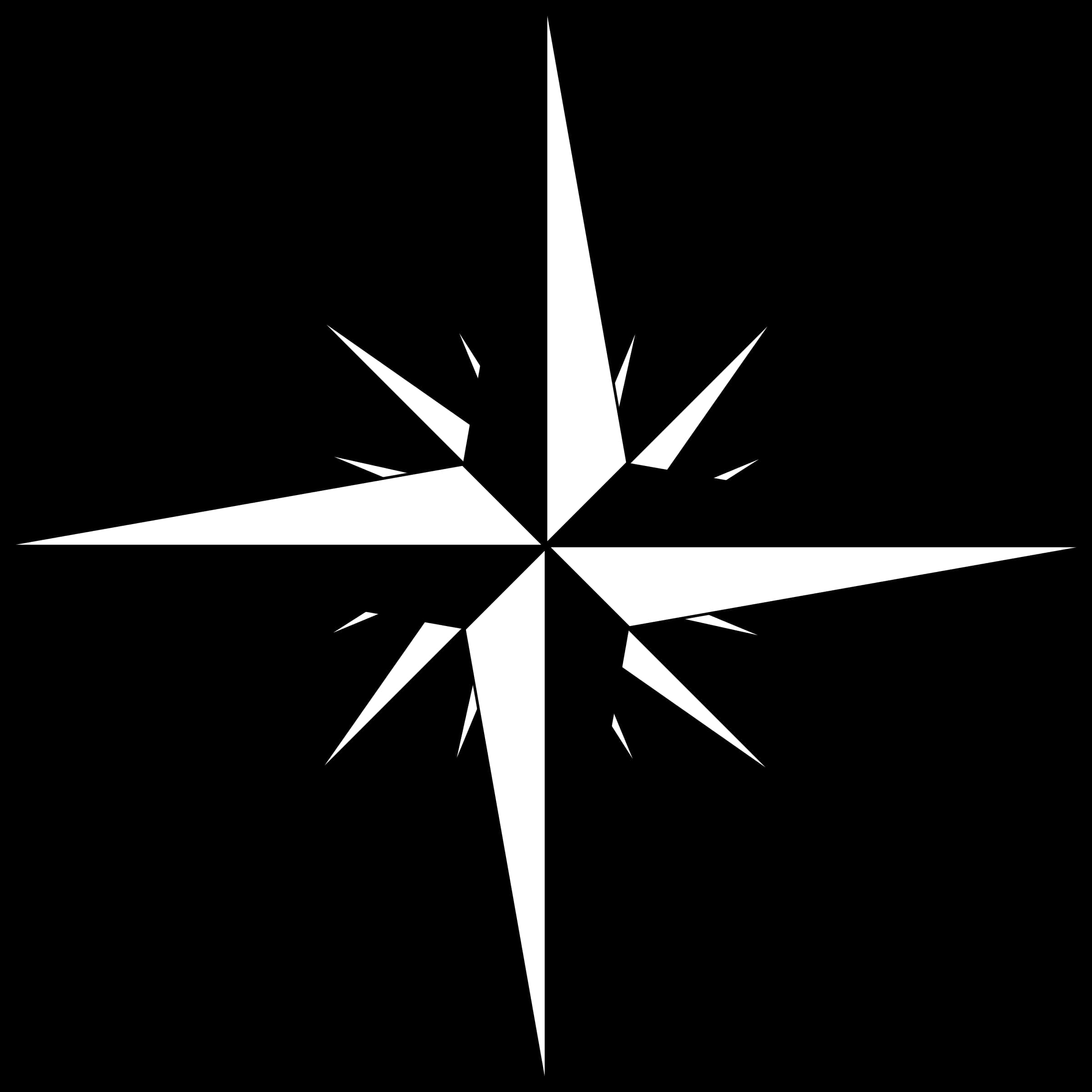 A White Star On A Black Background