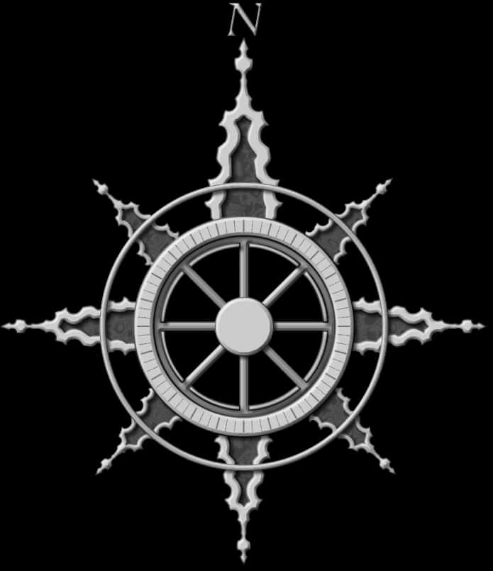 A White And Grey Compass