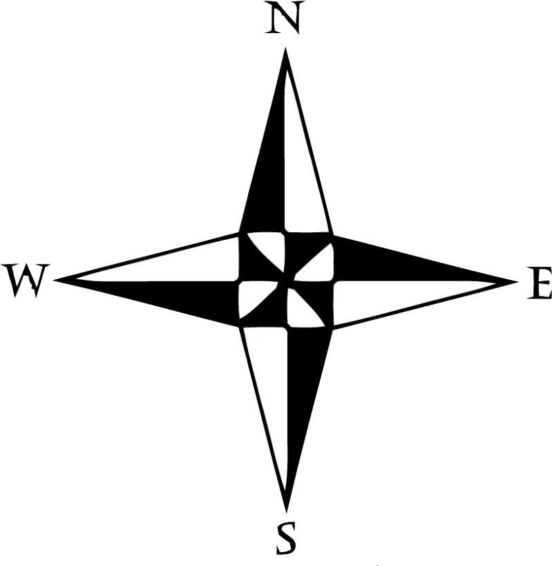A White And Black Compass
