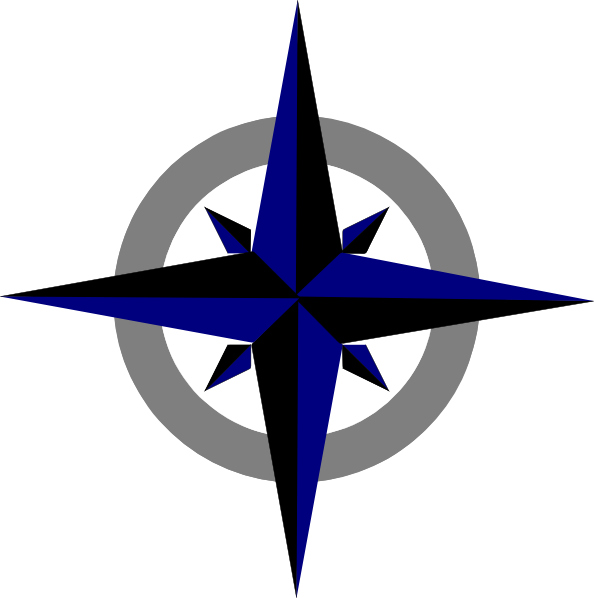A Blue And Grey Compass