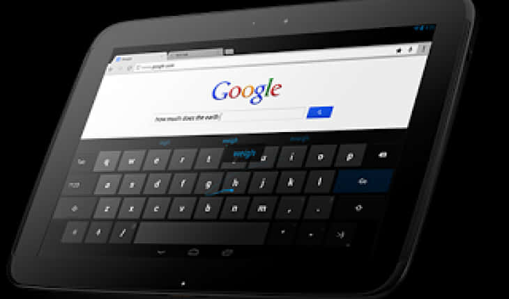 A Tablet With A Keyboard On The Screen