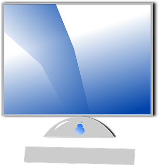 A Computer Monitor With A Mouse Pad