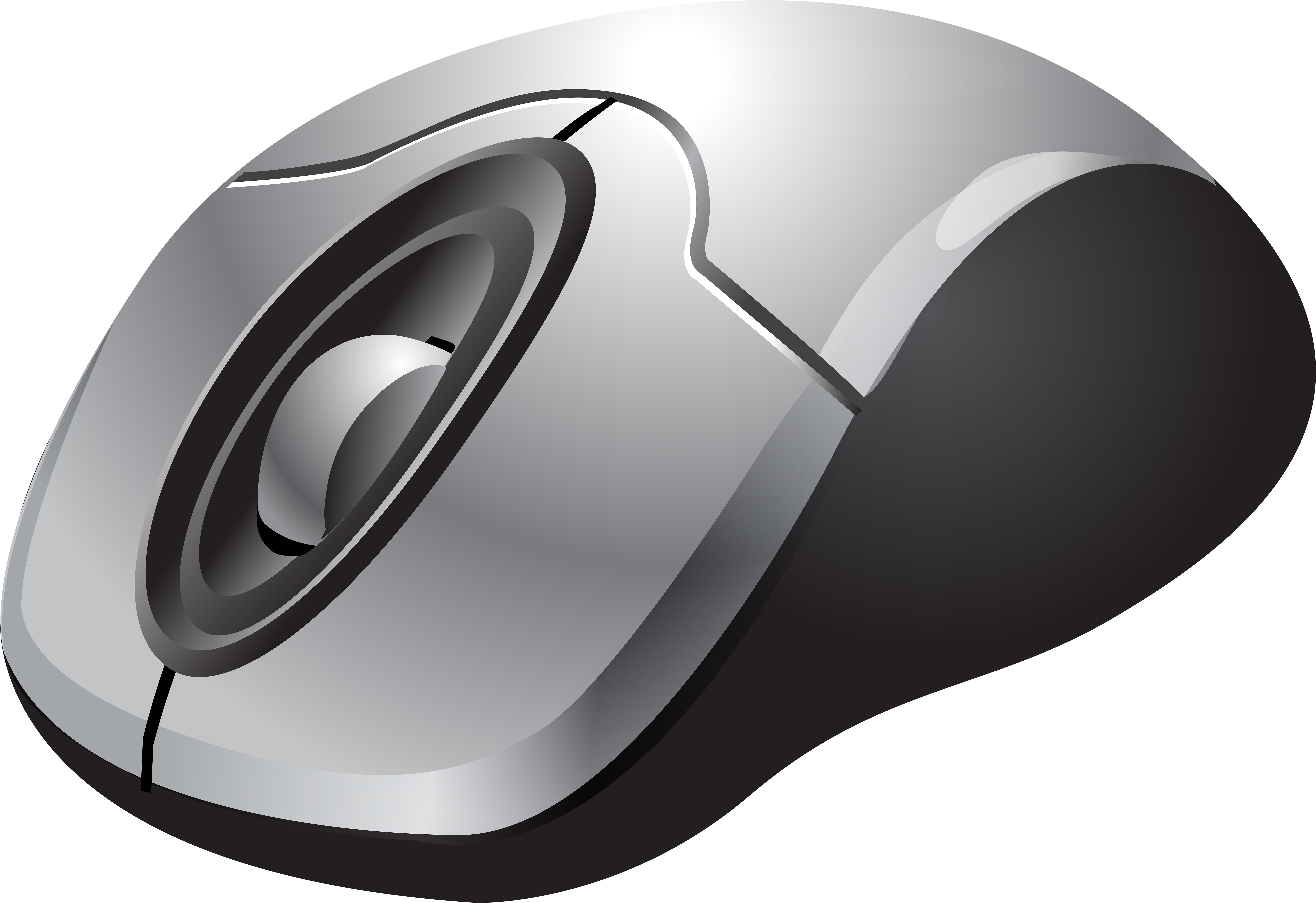 A Computer Mouse With A Round Wheel