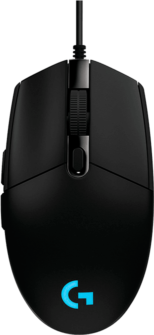 A Close Up Of A Black Computer Mouse