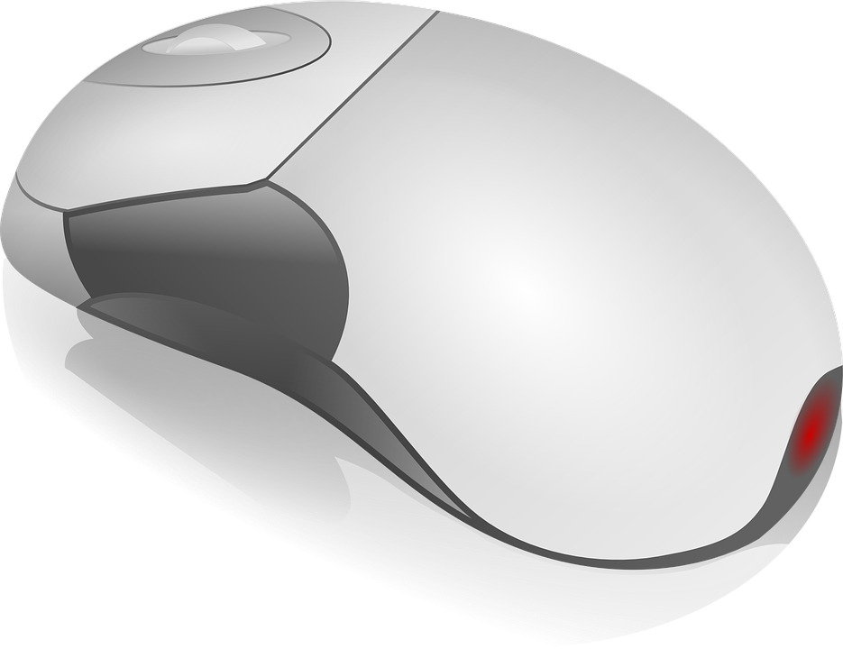 A Computer Mouse With A Curved Wheel