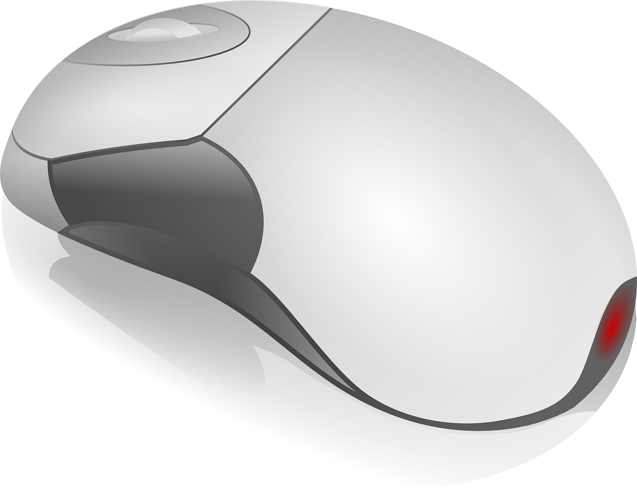A Computer Mouse With A Round Button
