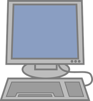 A Computer Monitor With A Mouse Pad