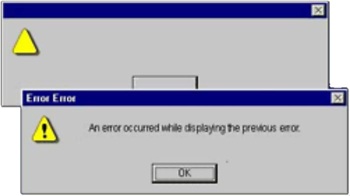 A Screenshot Of A Computer Error