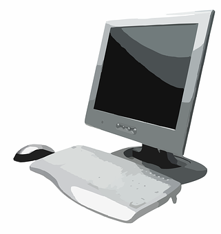 A Computer Monitor And Mouse