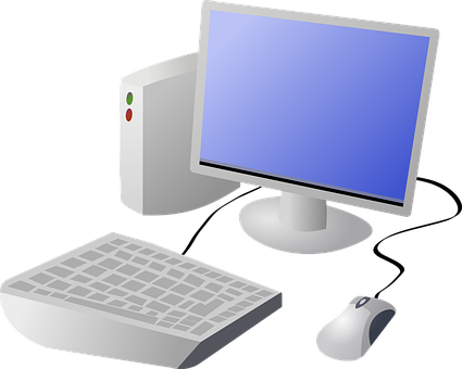 A Computer Monitor And Keyboard