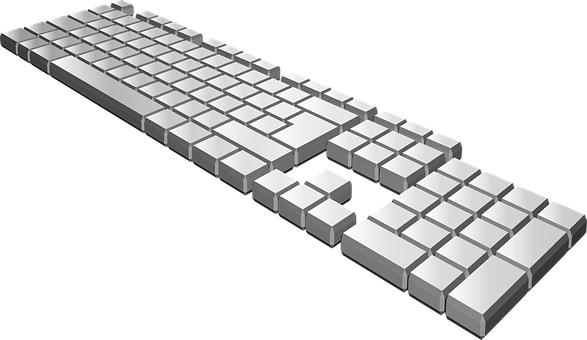 A Computer Keyboard With A Broken Key