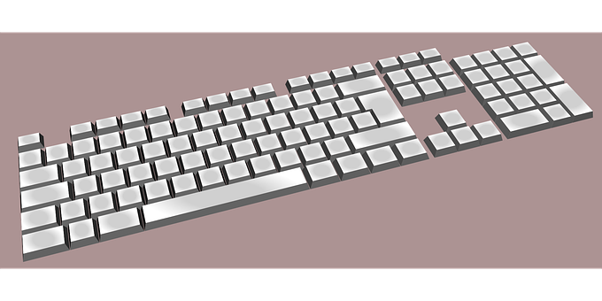 A Computer Keyboard With A Few Keys