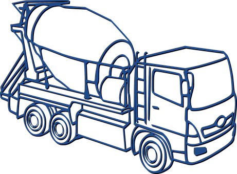 A Blue Outline Of A Truck