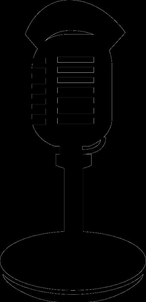A Black And White Image Of A Microphone