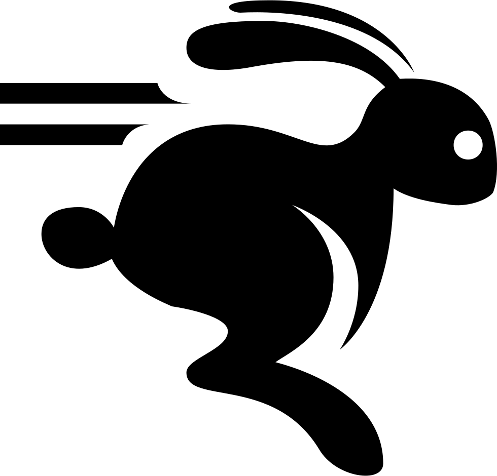 A Black And White Image Of A Rabbit