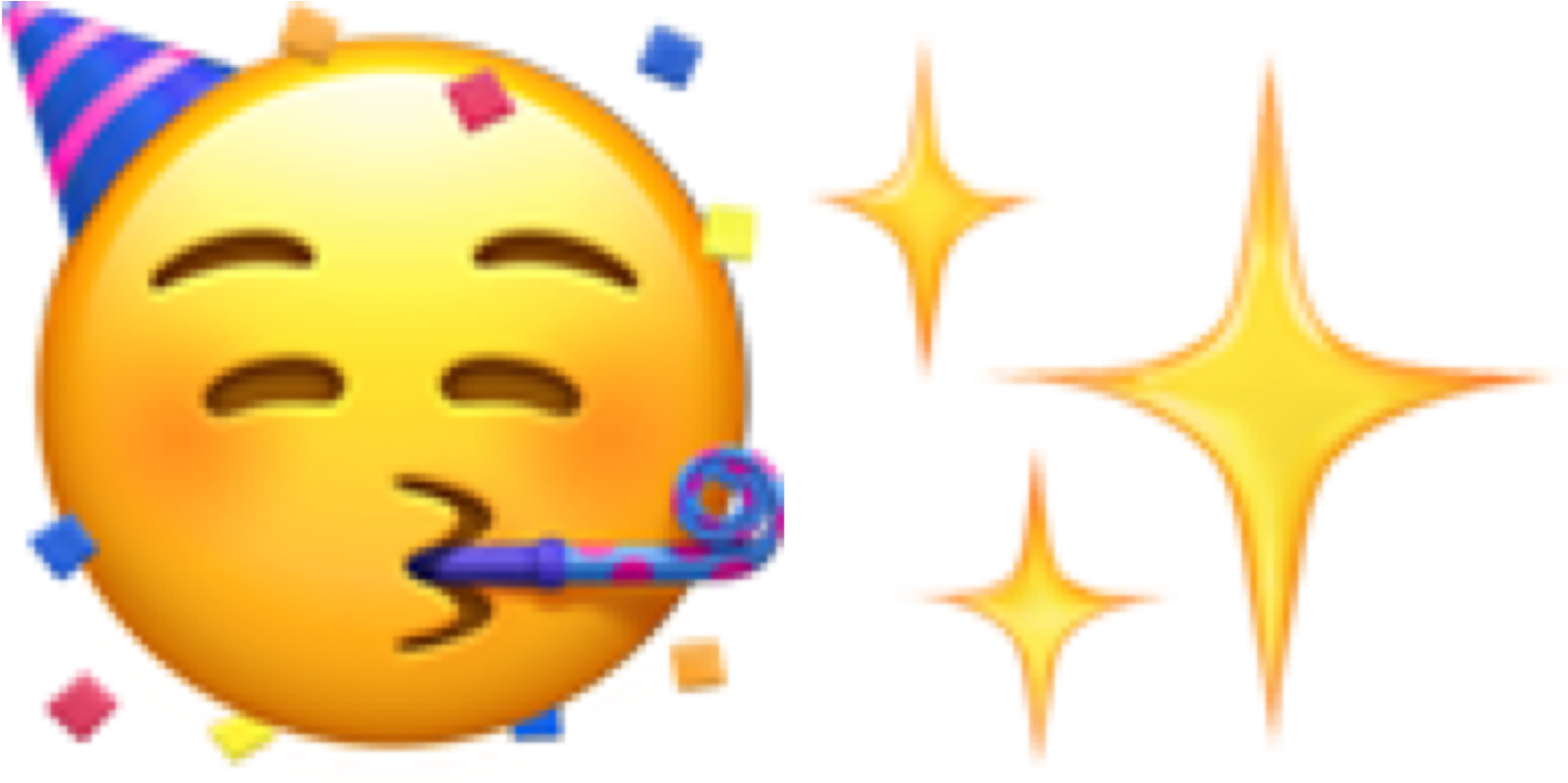 A Yellow Emoji Blowing A Party Horn