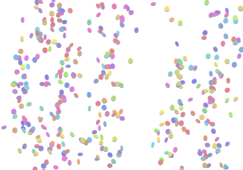 A Group Of Colorful Confetti