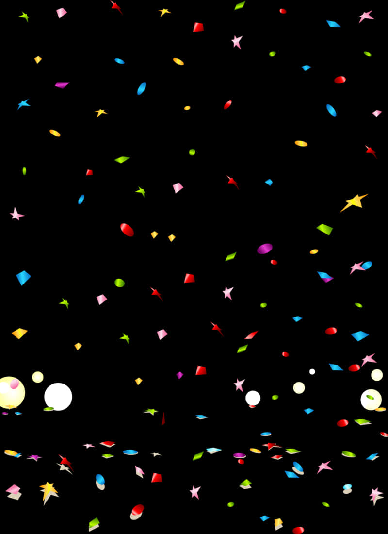 Confetti Falling In The Air