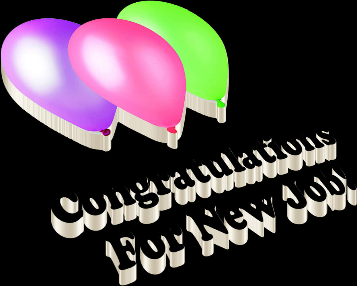 Congratulations For New Job With Balloons