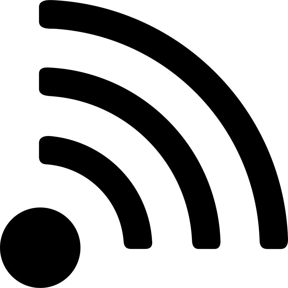 A Black Wifi Symbol With A Circle