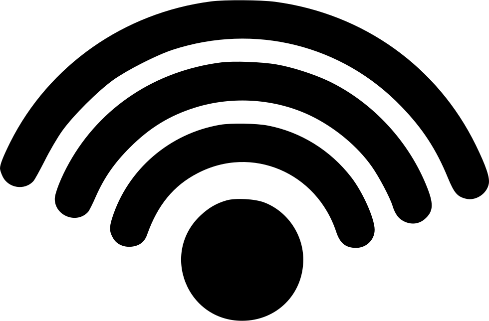A Black And White Image Of A Wifi Symbol