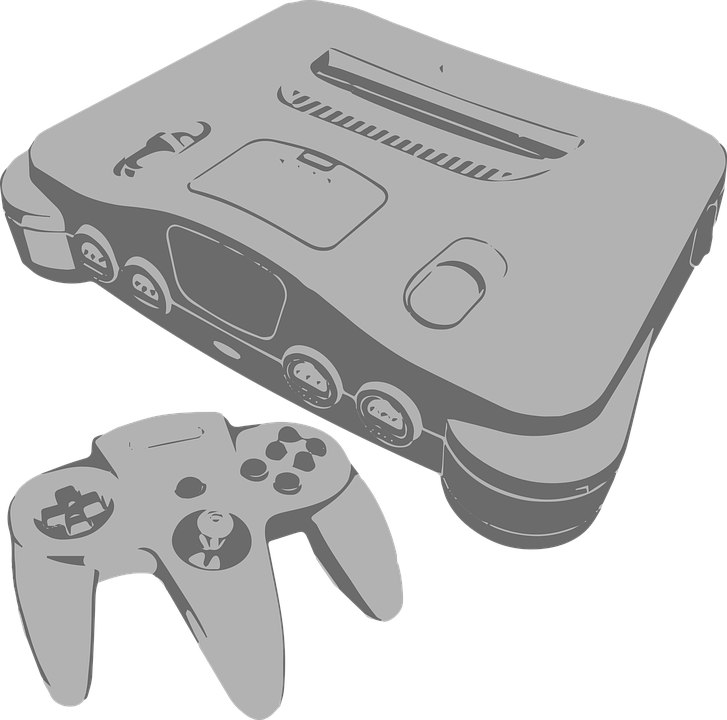 A Greyscale Shot Of A Video Game Console