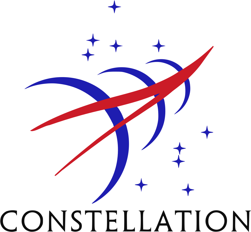 A Logo With A Red And Blue Design
