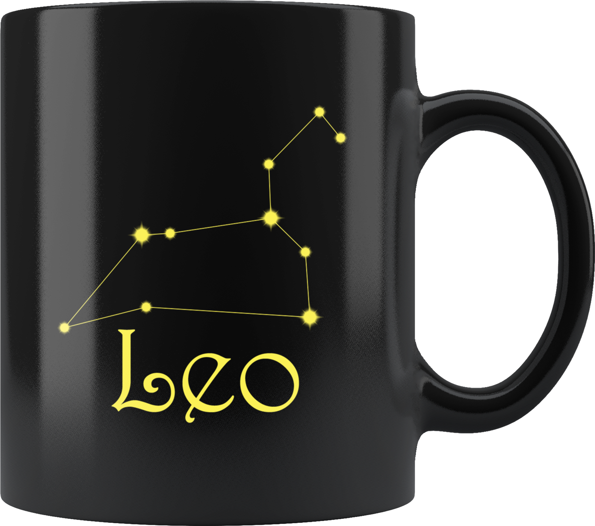 A Black Mug With A Constellation On It