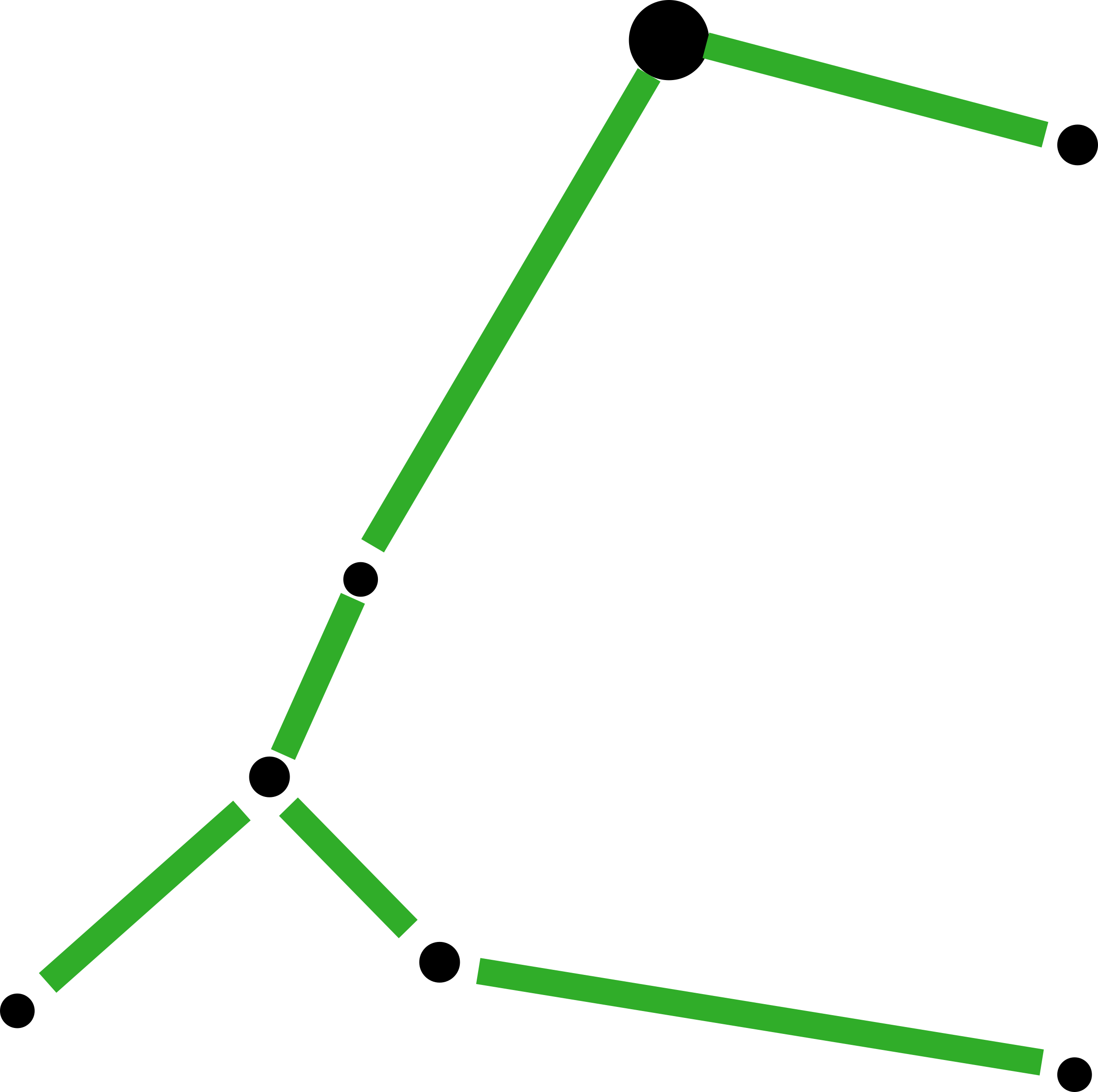 A Green Lines In A Black Background