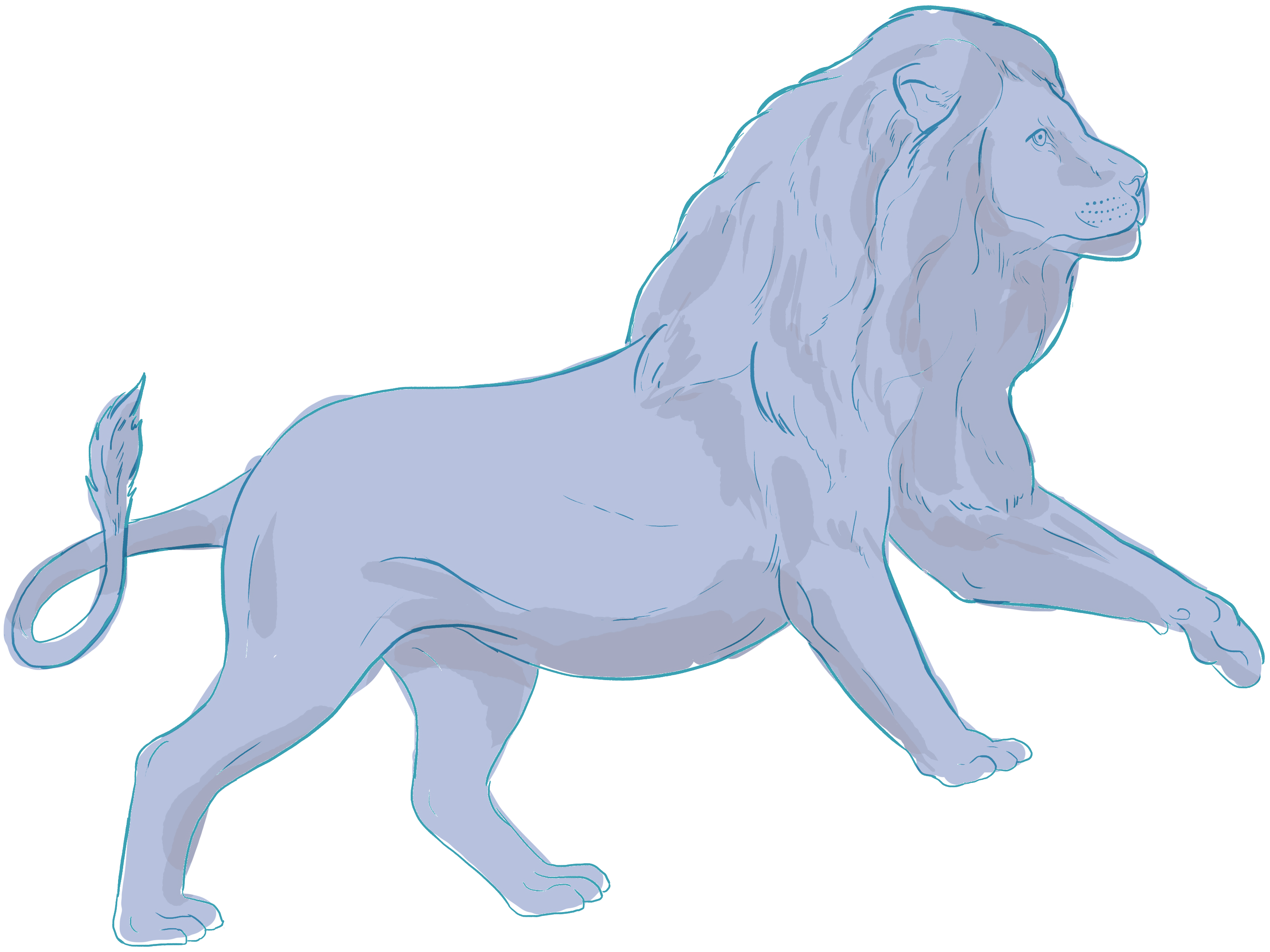 A Lion With Long Mane