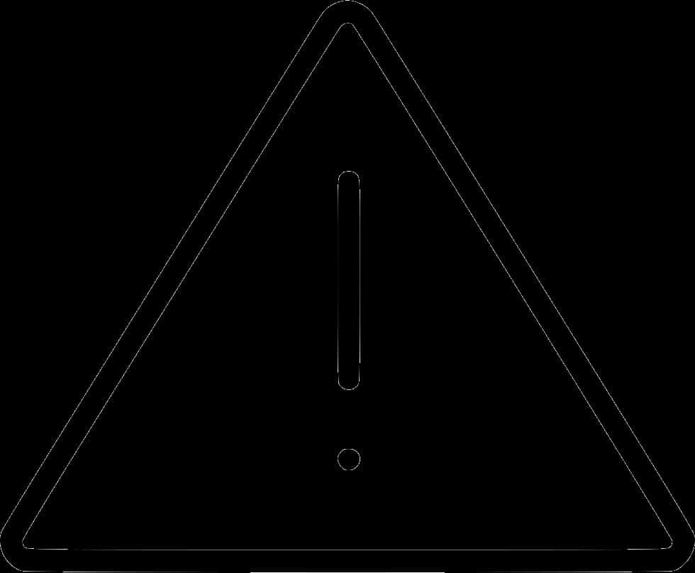 A Black Triangle With A Exclamation Mark