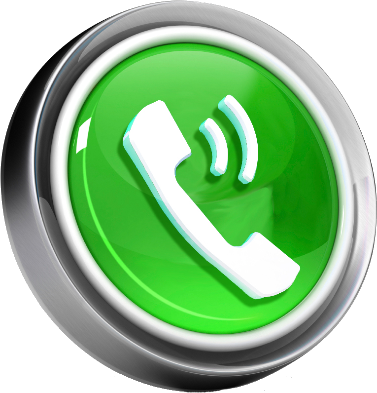 A Green Button With A White Phone Icon