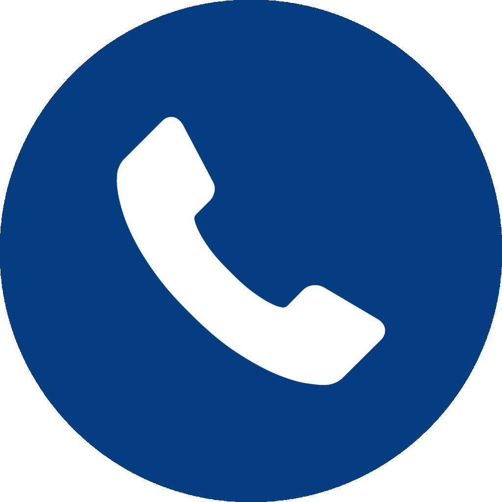 A Blue Circle With A White Phone Symbol